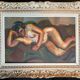 Tableau hsp "la songeuse" nue d'andré claudot (1892-1982) avec cadre