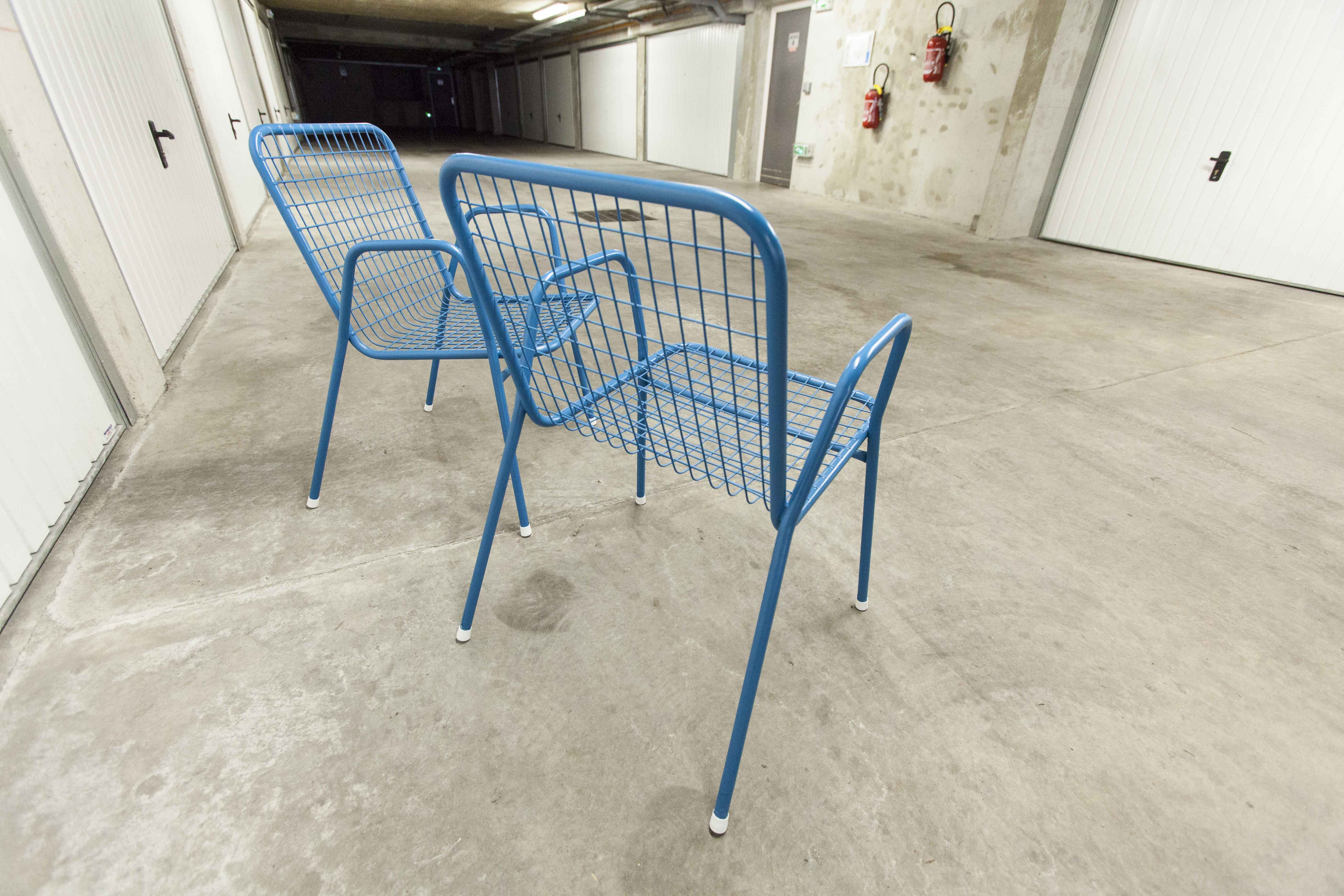 Pair Emu armchairs model rio restored 1960