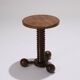 Art deco oak pedestal table, charles dudouyt, 1930s