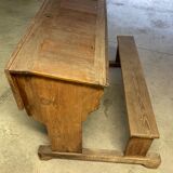 Banc d’école ancien massif