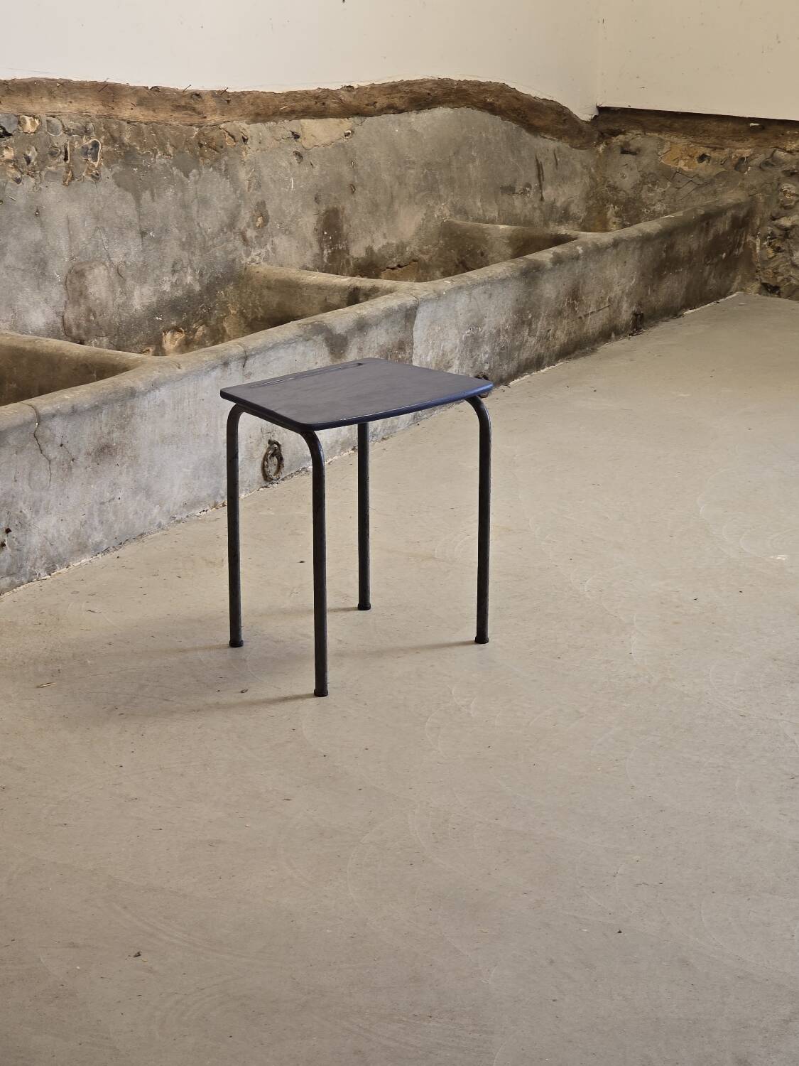 Children's desk with blue painted top