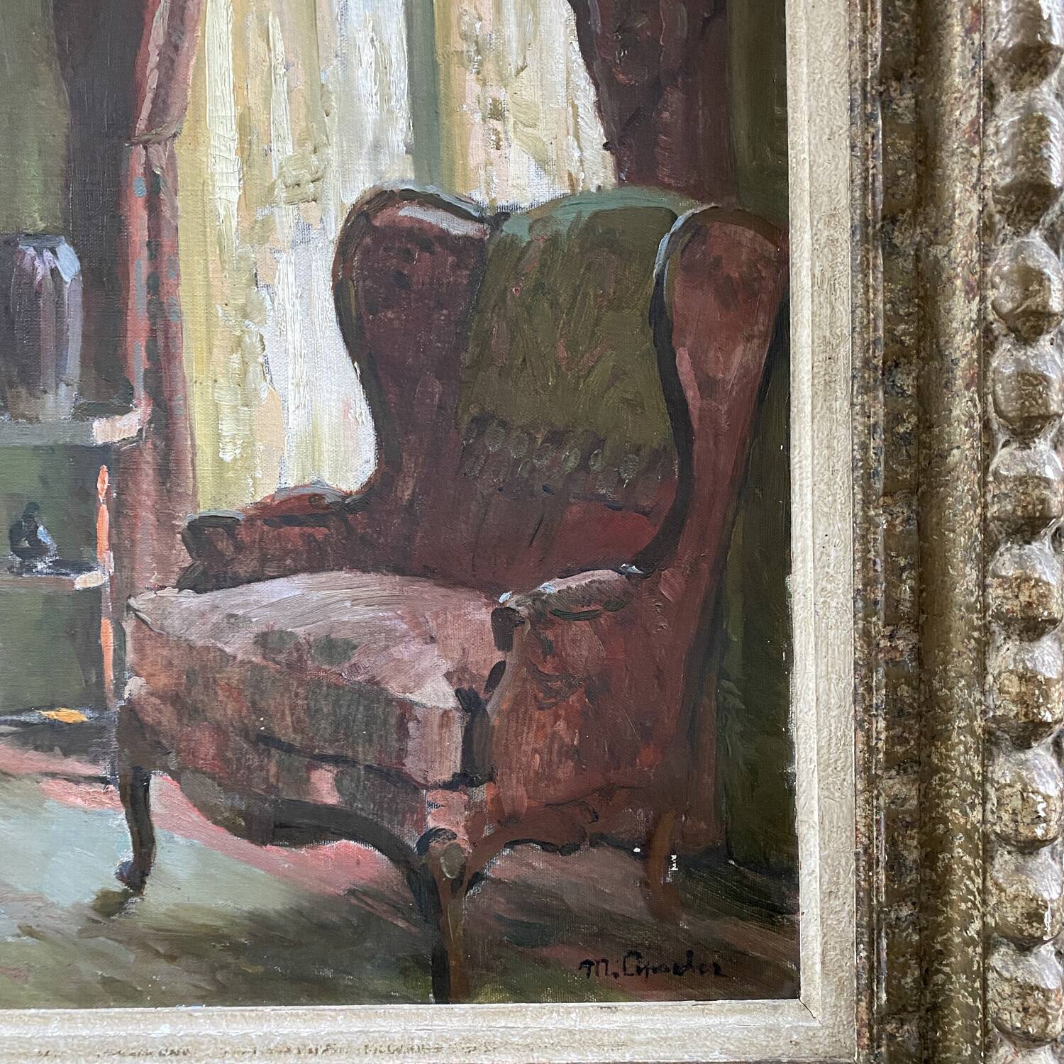 30's painting "The living room"