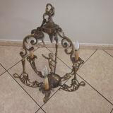 Bronze chandelier with angels