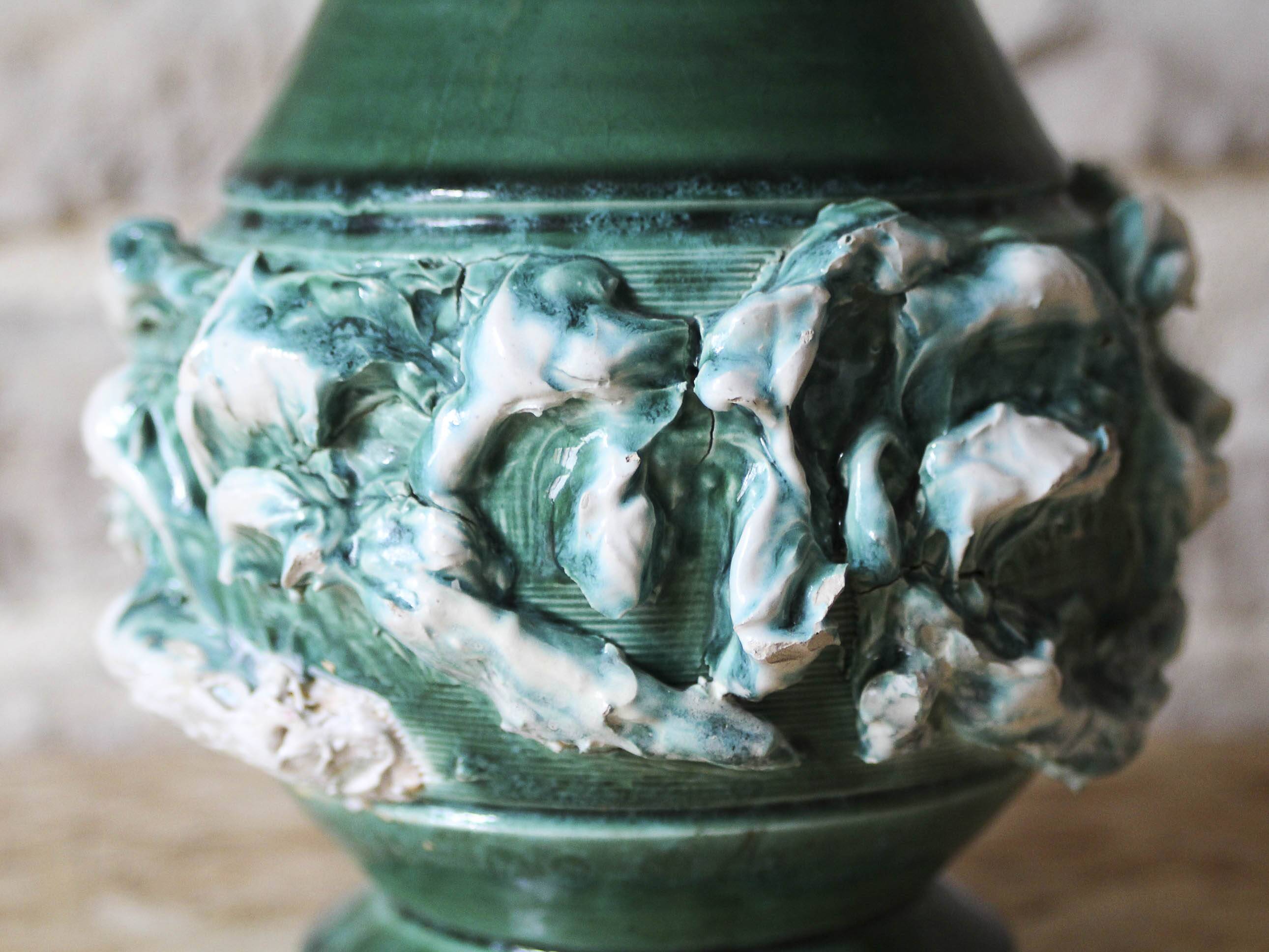 Ceramic vase with slip decoration