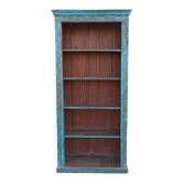 Very large old wooden bookcase