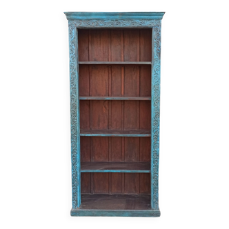 Very large old wooden bookcase