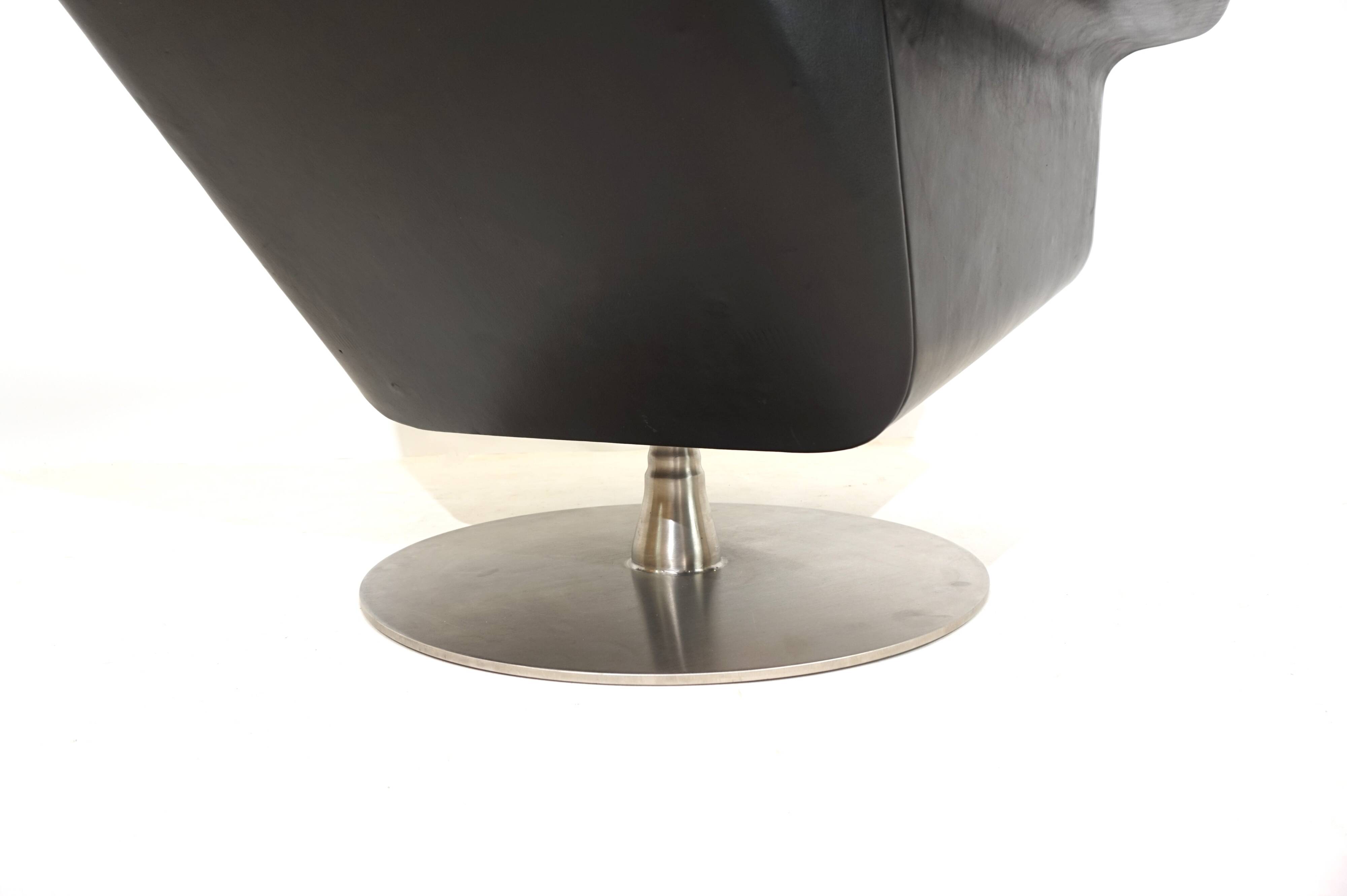 Fauteuil lounge Kaufeld Siesta 62 avec pouf par Jacques Brule