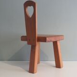 Low stool with backrest Belgium 1970s