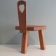 Low stool with backrest Belgium 1970s