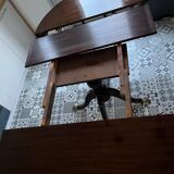 Empire-style table in solid walnut.