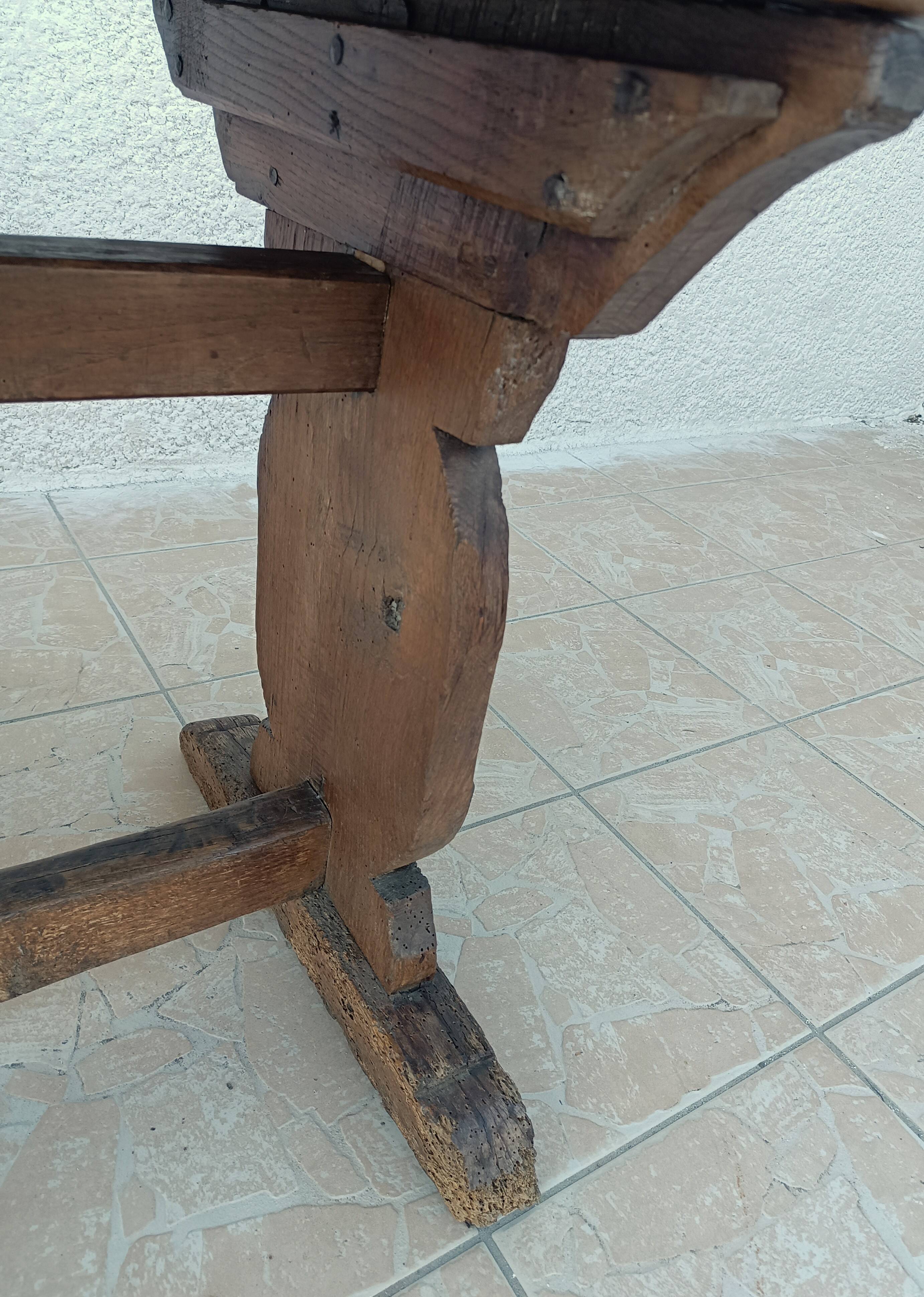 18th Century Solid Oak Monastery Table