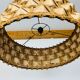 Suspension rotin et feuilles de palme style jungle chic