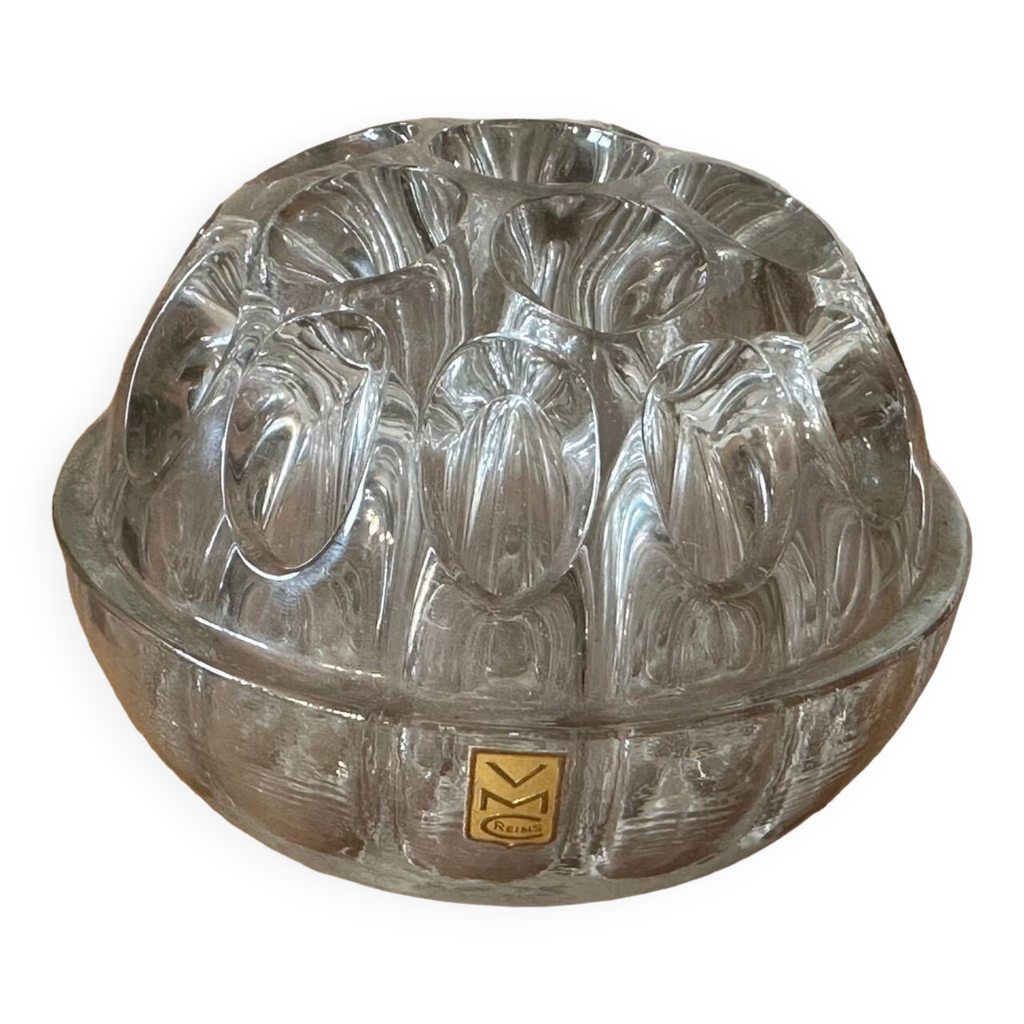Lot De 2 Pique-Fleurs Vintage En Verre Des Années 1950 - N°4 Et 5 - Transparent