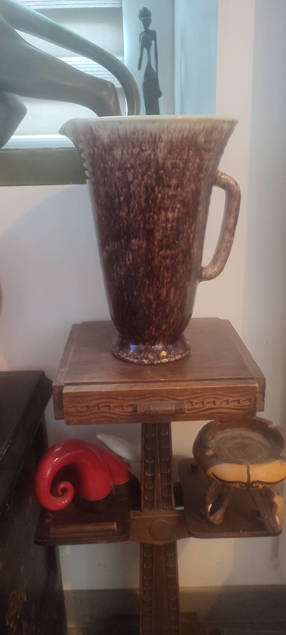 Large conical pitcher vase Accolay ceramics