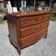 Curved commode in Louis XV style made of cherry wood.