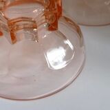 Set of 4 small cups of old pink color