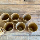 6 stoneware cups Digoin France