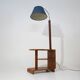 Floor lamp with burl table, 1930s