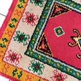 Tapis vintage français Savonnerie en laine – 90 x 176 cm – Années 1960