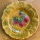 Assiettes dessert barbotine fruit Sarreguemines