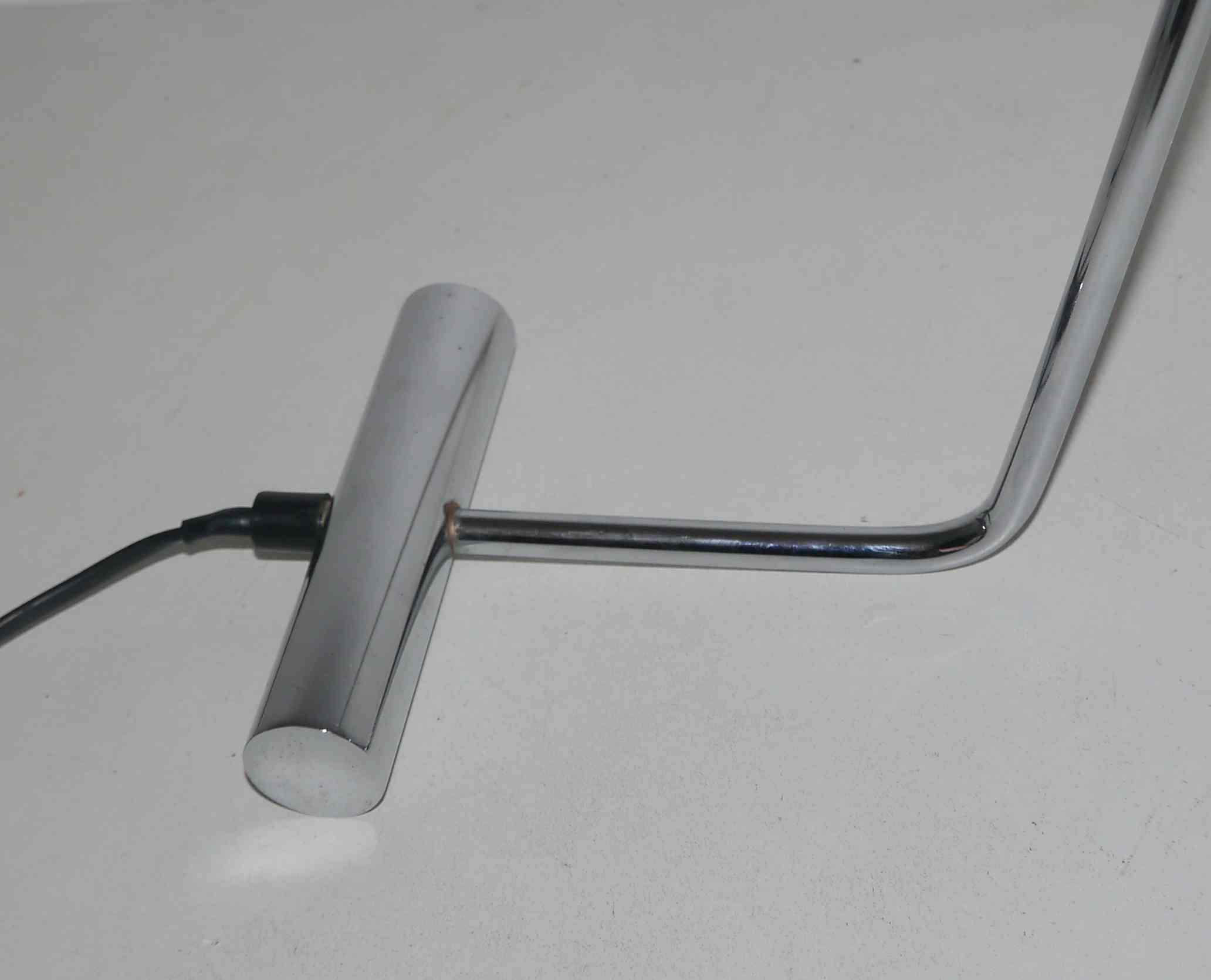 Italian design lamp 80's chrome and steel