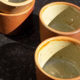 Set of 8 stoneware coffee cups