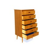 Tallboy teak chest of drawers, sweden, 1950