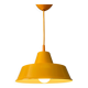 Small vintage yellow industrial pendant light