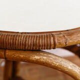 Pair of bamboo bistro tables