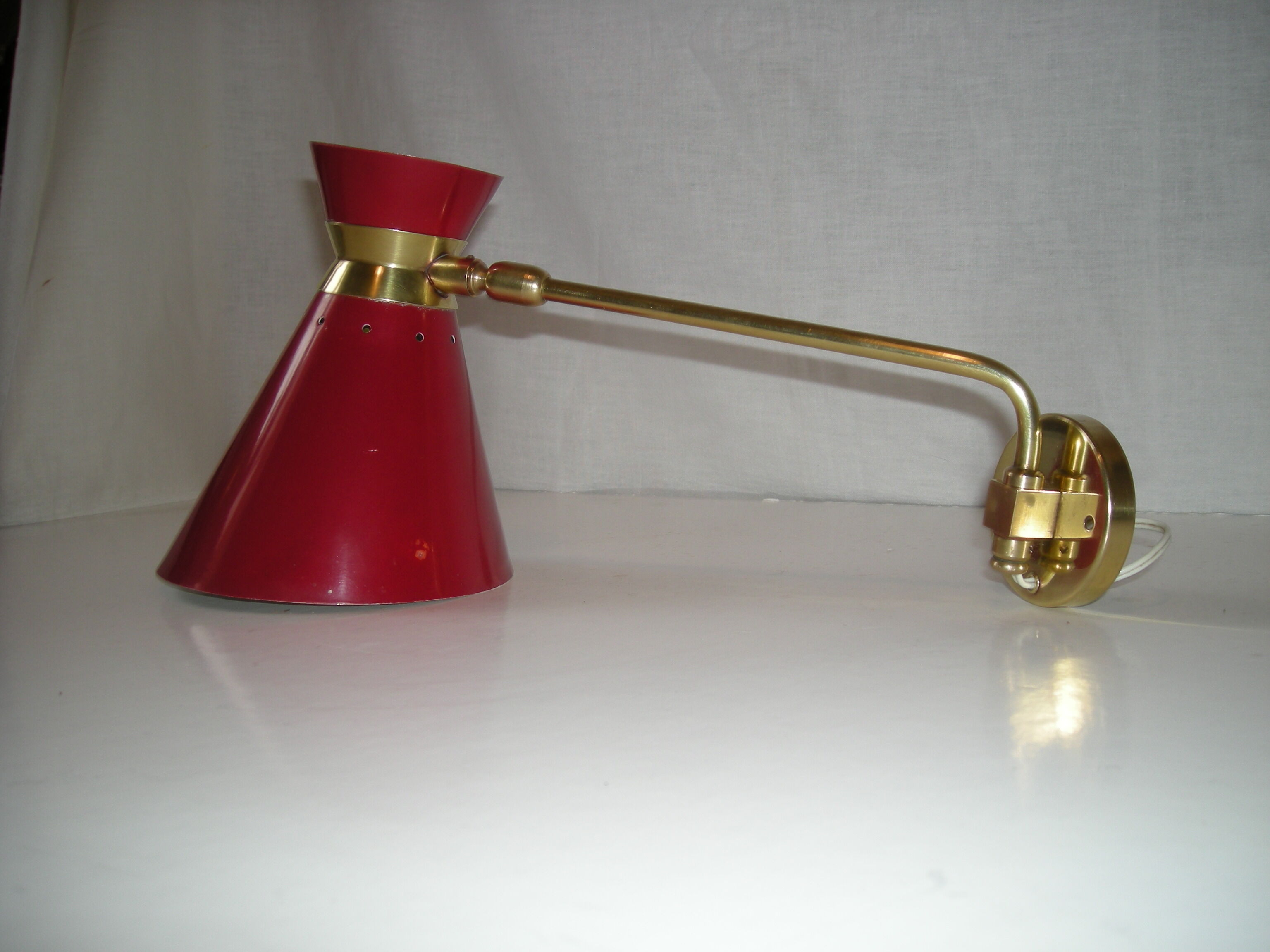 Diabolo arm wall lamp from the 50s