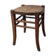 Tabouret ancien en paille et bois
