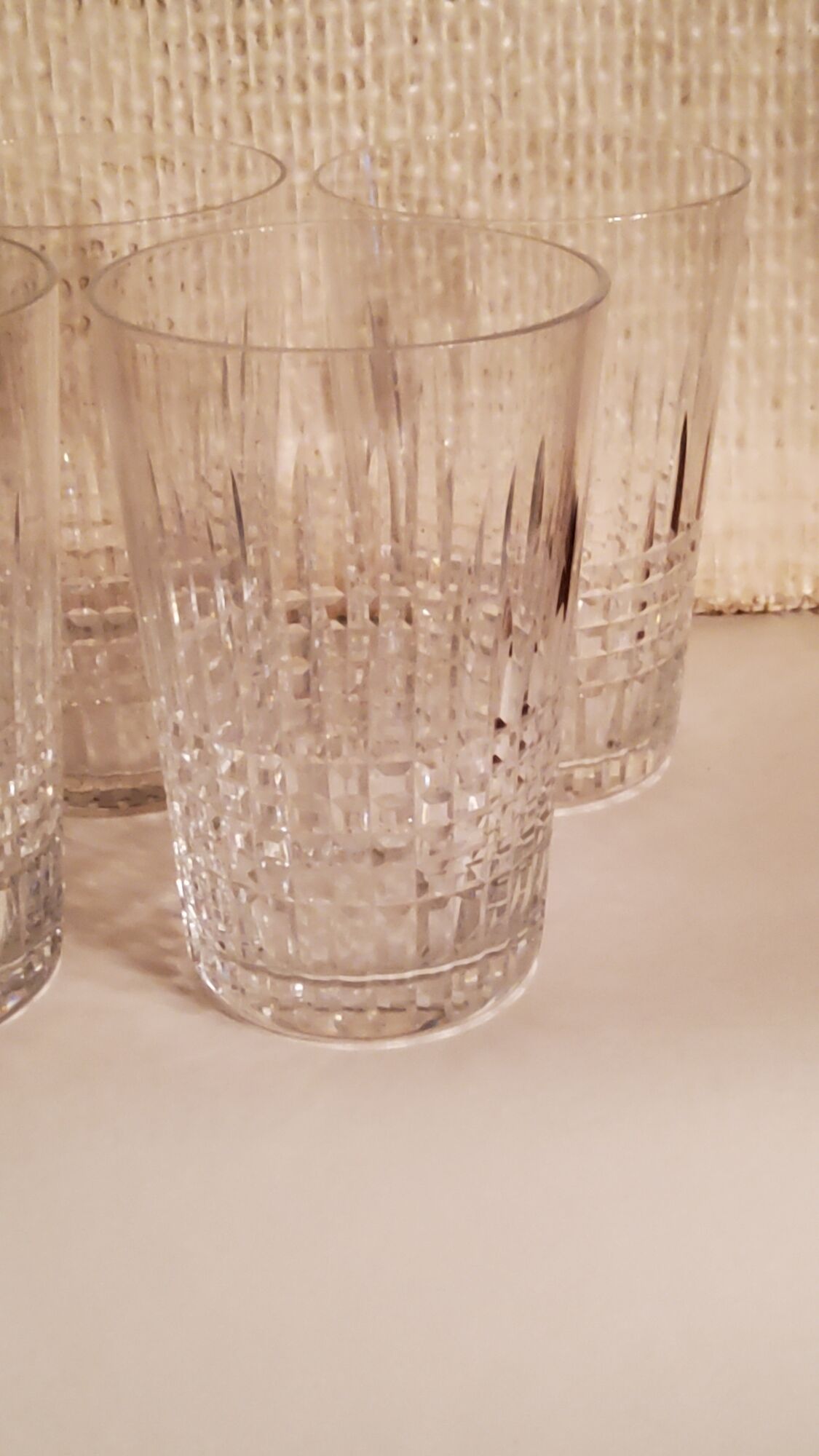 Set of 5 crystal glasses of Baccarat model Nancy