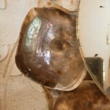 Sun mirror with mother-of-pearl circumference