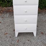 Chest of drawers 4 drawers feet compass white