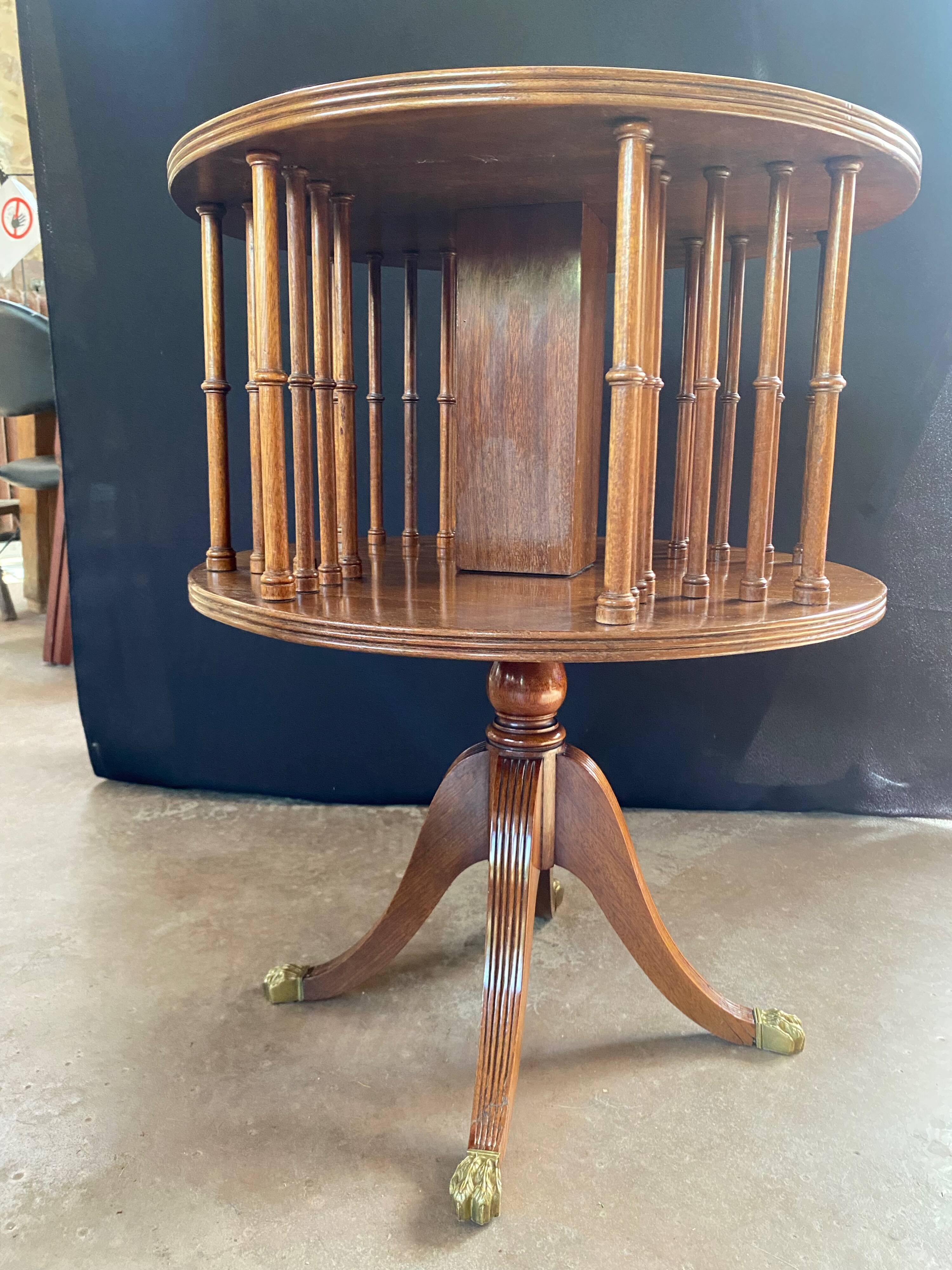 revolving bookcase, Empire style