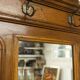 Napoleon III wardrobe in walnut, late 19th century, 3 mirrors, marble.