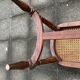 Old wooden bench and cannage, Louis XVI style