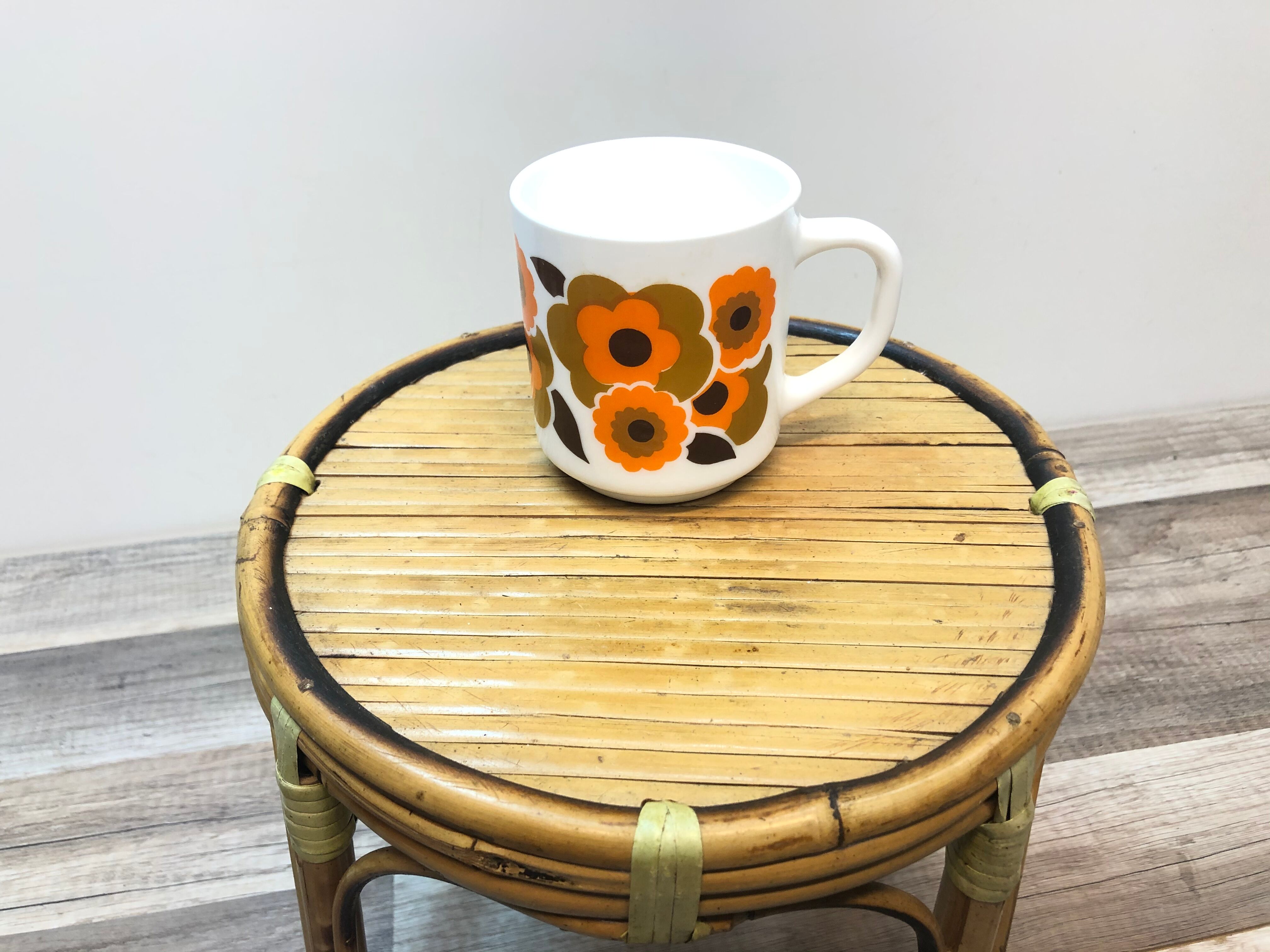 Mini table door door rotin bamboo vintage 70 crafts France