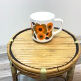 Mini table door door rotin bamboo vintage 70 crafts France