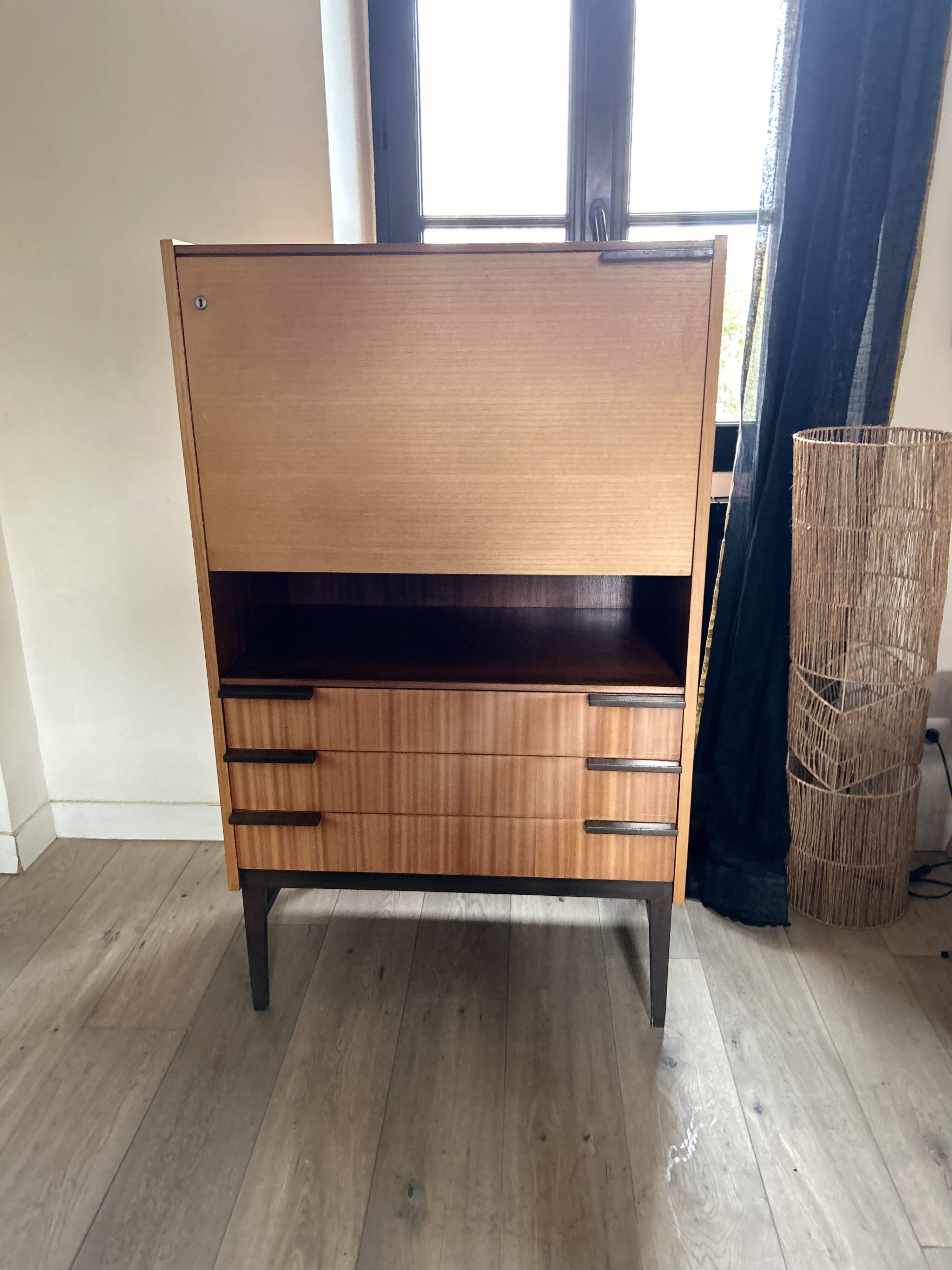 Vintage secretary desk by Frantisek Mezulanik, 1960
