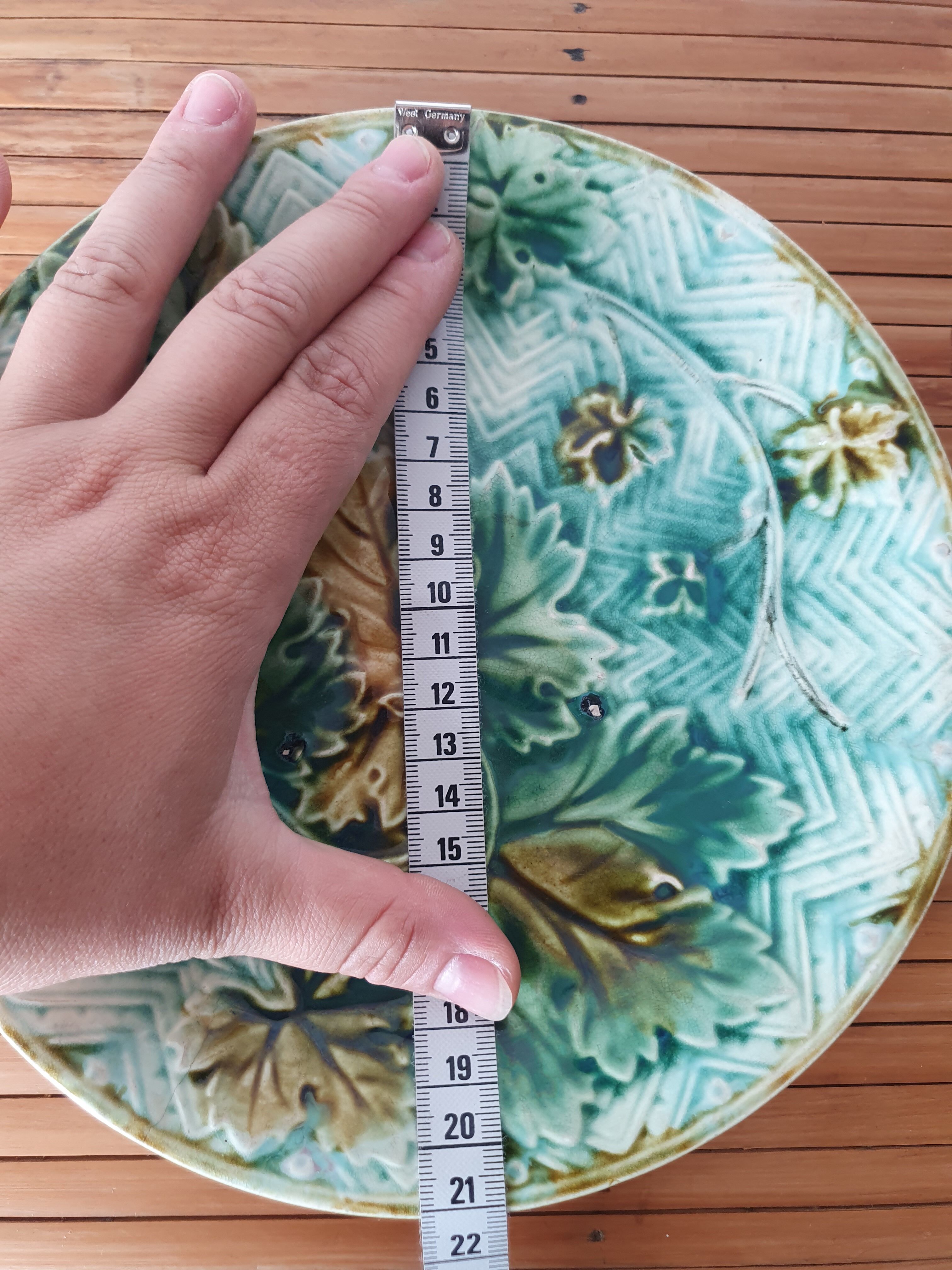 Dessert plate sheet barbotine 1900