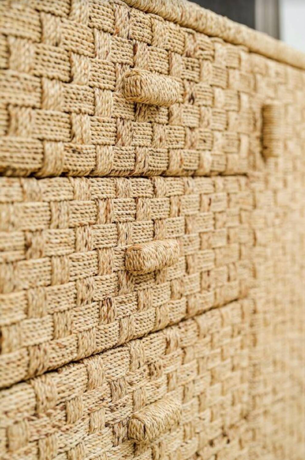 Woven rush sideboard