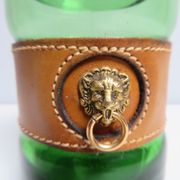 Vintage green glass bathroom container