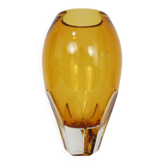 Vase en cristal Waterford orange signé