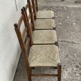Two-tone straw chairs 1950