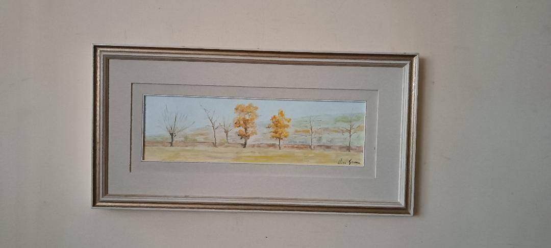 Landscape painting oil on panel