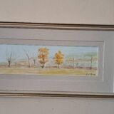 Landscape painting oil on panel