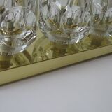 Applique en laiton et en verre de Peill et Putzler années 1970