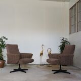 Pair of Czechoslovak swivel chairs year 70