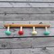 Vintage wall coat rack - Wood and plastic - 1970s